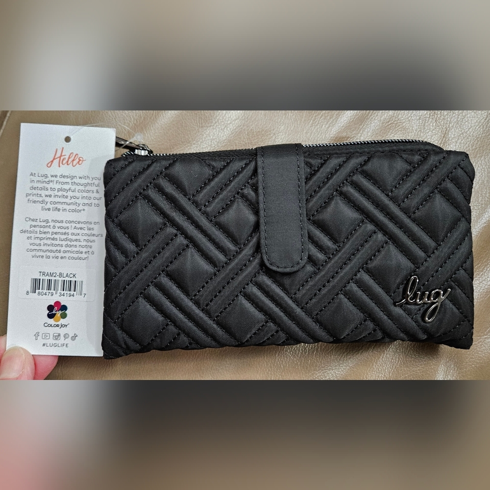 NWT Lug Tram 2 RFID Wallet In Black